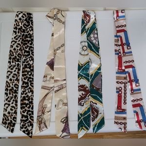 NWOT Fashion Twilly Scarves 4 pcs